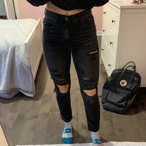 American eagle black mom jeans